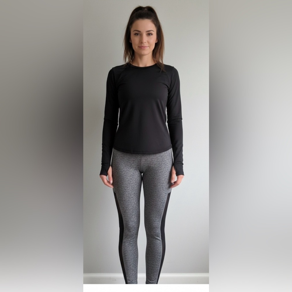 Victoria's Secret Pink Gray and Black Leggings